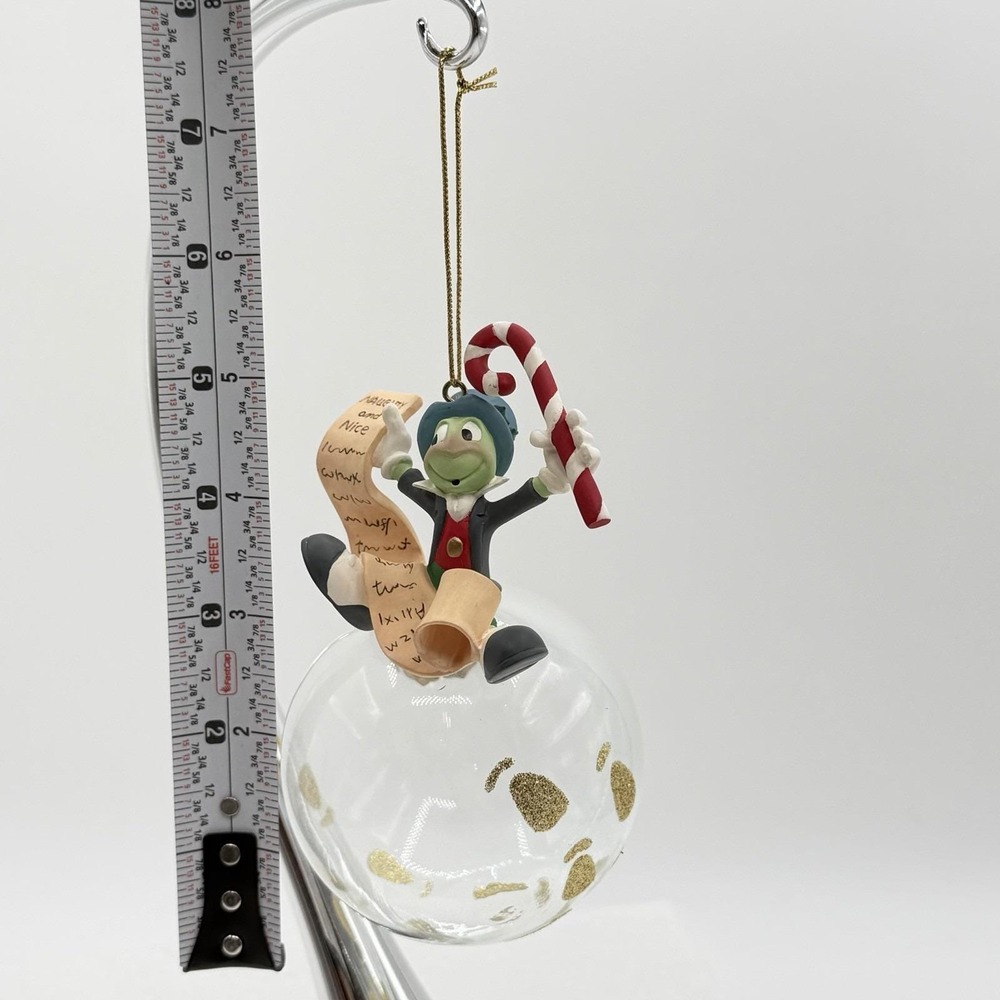 Disney Pinocchio Jiminy Cricket Naughty & Nice Christmas Ornament Buena Vista Fl - Picture 9 of 12